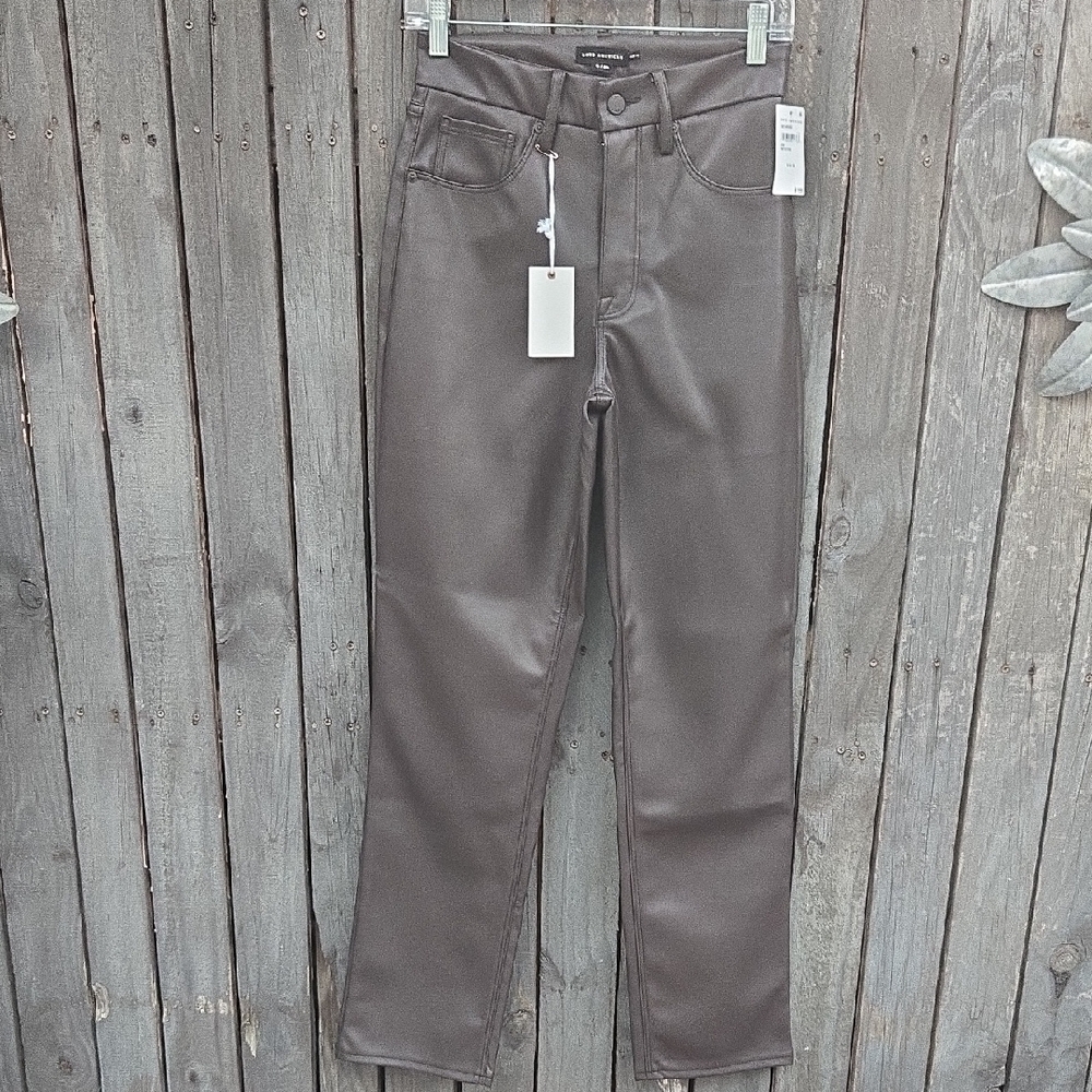 Good Ametica Brown Leather Pants Nwt Size 6/28